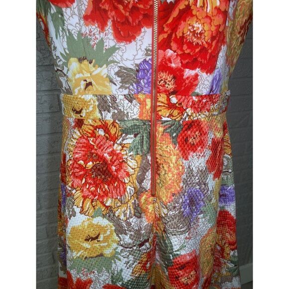 Danny & Nicole Women Textured Floral Fit And Flare Dress With Pockets Size 10 - Picture 8 of 11